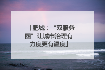 肥城：“双服务圈”让城市治理有力度更有温度