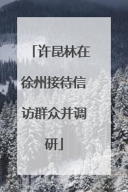 许昆林在徐州接待信访群众并调研