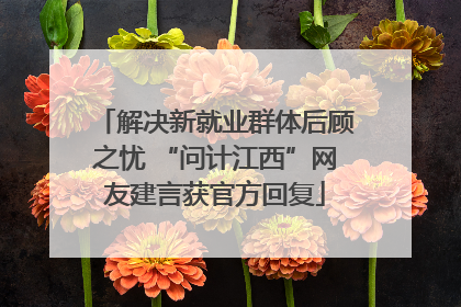 解决新就业群体后顾之忧 “问计江西”网友建言获官方回复