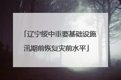 辽宁绥中重要基础设施汛期前恢复灾前水平