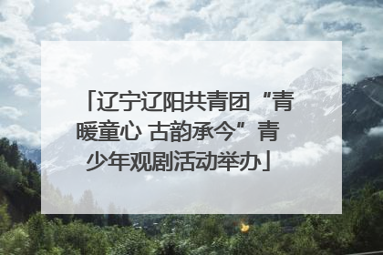 辽宁辽阳共青团“青暖童心 古韵承今”青少年观剧活动举办