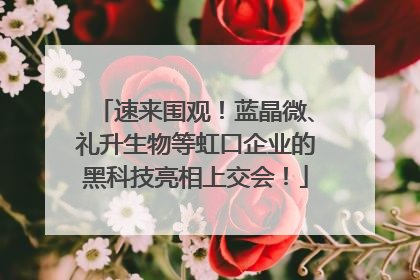速来围观！蓝晶微、礼升生物等虹口企业的黑科技亮相上交会！