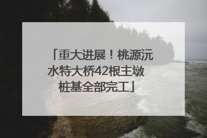 重大进展！桃源沅水特大桥42根主墩桩基全部完工