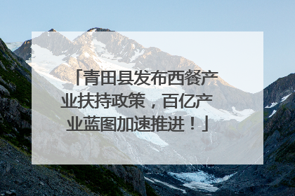 青田县发布西餐产业扶持政策，百亿产业蓝图加速推进！