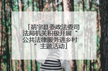 靖宇县委政法委司法局机关积极开展“公共法律服务进乡村”主题活动
