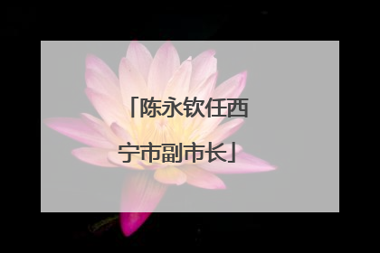 陈永钦任西宁市副市长