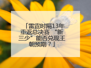 雷霆时隔13年重返总决赛 “新三少”能否兑现王朝预期？