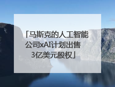 马斯克的人工智能公司xAI计划出售3亿美元股权