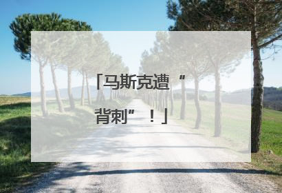 马斯克遭“背刺”！