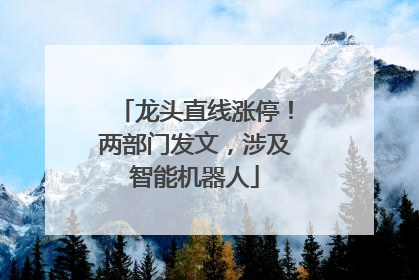 龙头直线涨停！两部门发文，涉及智能机器人