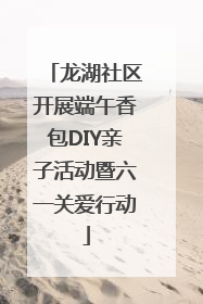 龙湖社区开展端午香包DIY亲子活动暨六一关爱行动