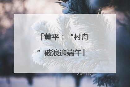 黄平：“村舟”破浪迎端午
