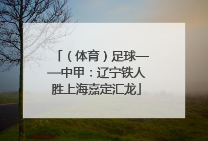 （体育）足球——中甲：辽宁铁人胜上海嘉定汇龙