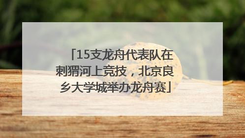 15支龙舟代表队在刺猬河上竞技，北京良乡大学城举办龙舟赛