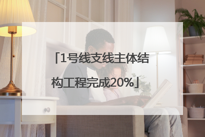 1号线支线主体结构工程完成20%