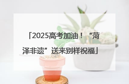 2025高考加油！“菏泽非遗”送来别样祝福