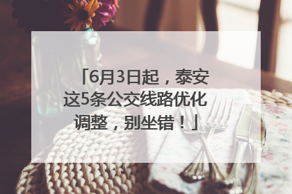 6月3日起，泰安这5条公交线路优化调整，别坐错！