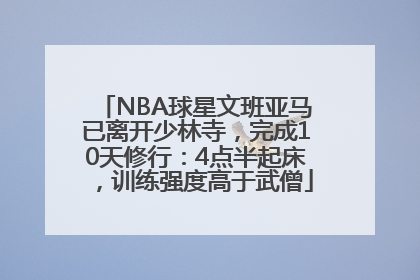 NBA球星文班亚马已离开少林寺，完成10天修行：4点半起床，训练强度高于武僧